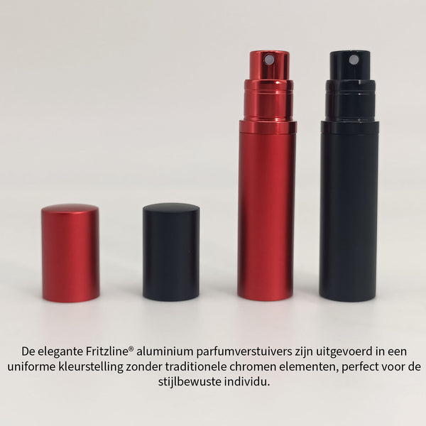 Fritzline® Set van 2 Luxe Navulbare Parfumflesjes - parfum flesje navulbaar - verstuiver flesjes leeg - reisflesje - mini parfumverstuiver - zwart rood