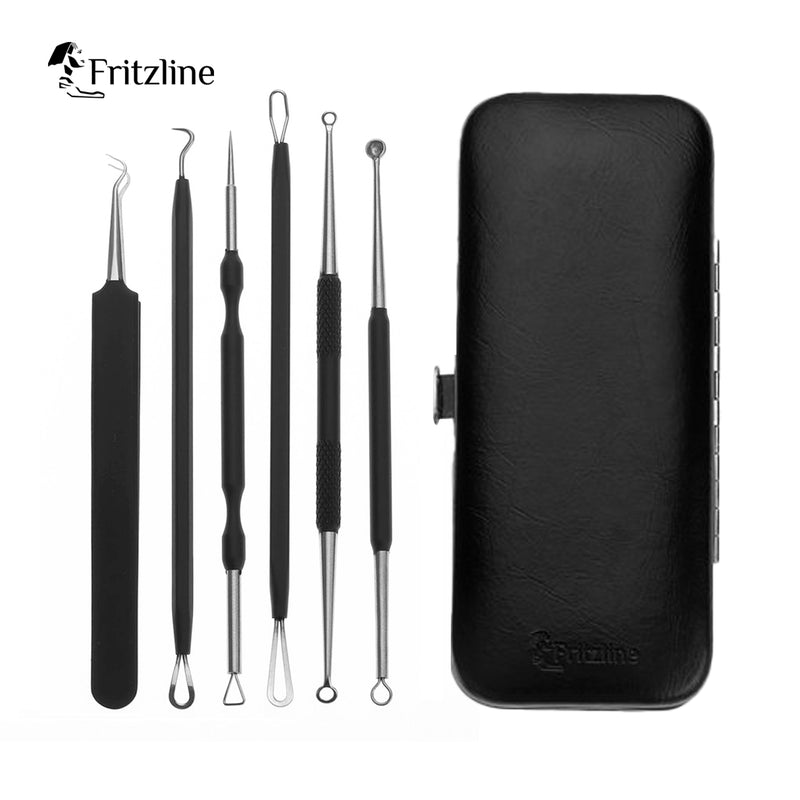 Fritzline Blackhead Remover met Spiegel - Mee Eter Verwijderaar - Acne Verwijderen Set - Comedonendrukker - Mee Eters Verwijderen